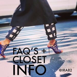 🖤 FAQ’S + CLOSET INFO 🖤